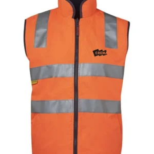 Crema Onsite Reversible Safety Vest - Orange/Black 6D4RV